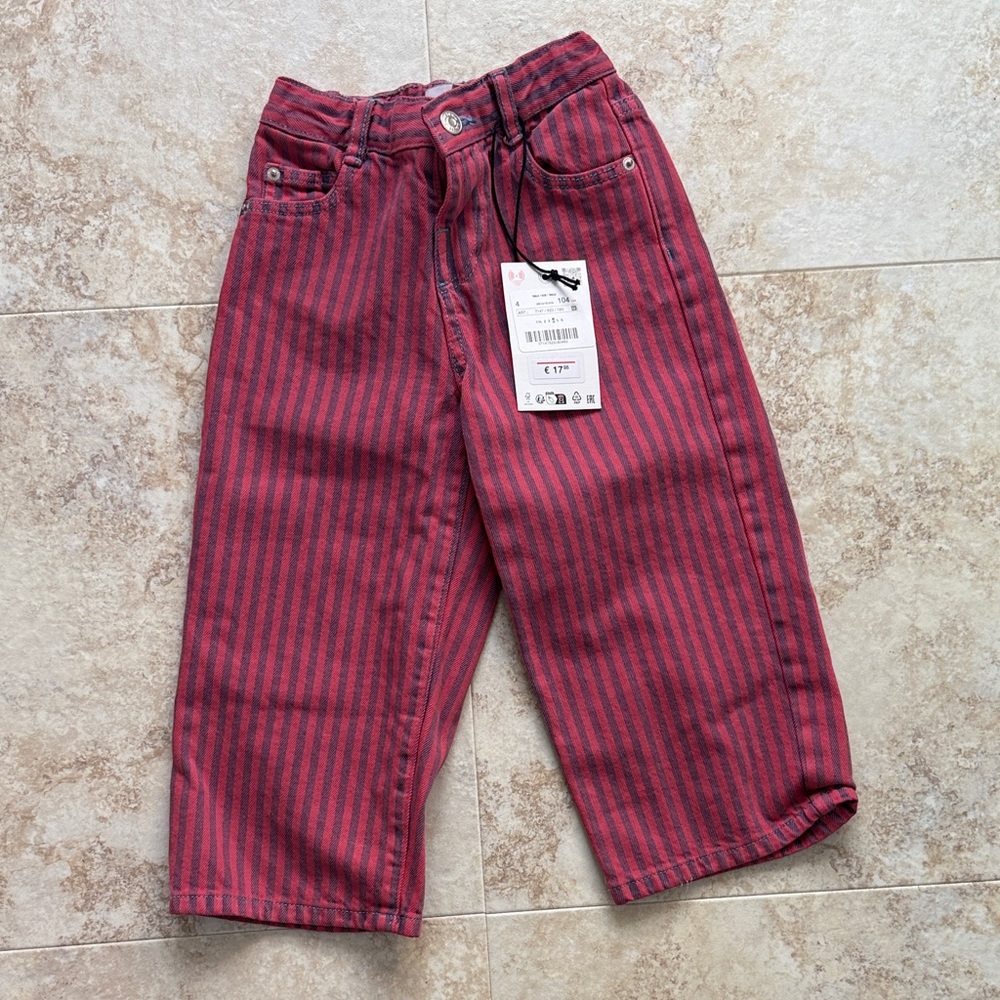 Striped Kids Bottoms in Red and Black